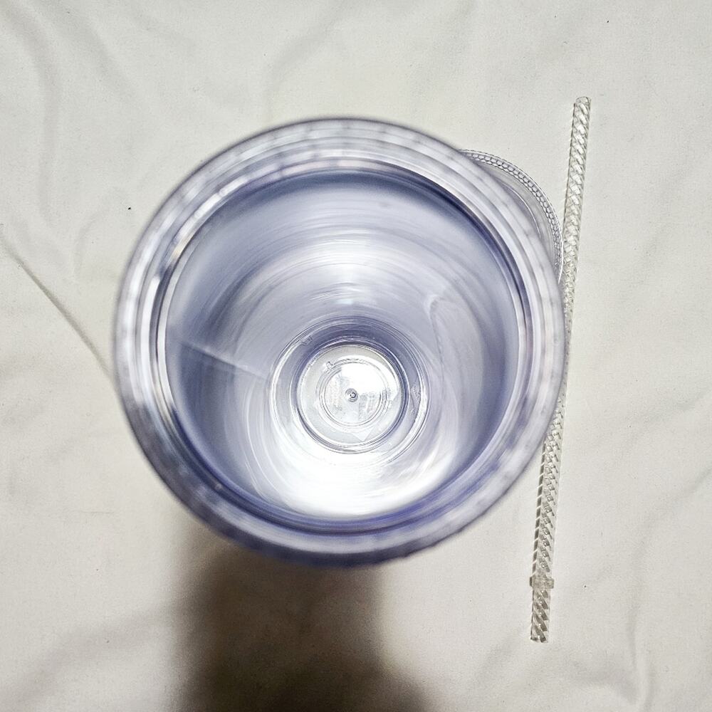 Starbucks New silver platinum clear Holiday 2019 studded venti tumbler 24 oz - Picture 5 of 9